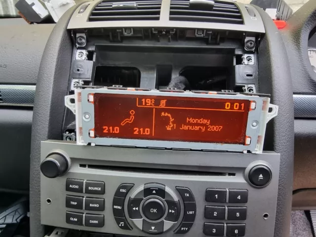 Peugeot 407 407sw 1.6 2.0 hdi display screen RD4 radio LCD Multi function clock