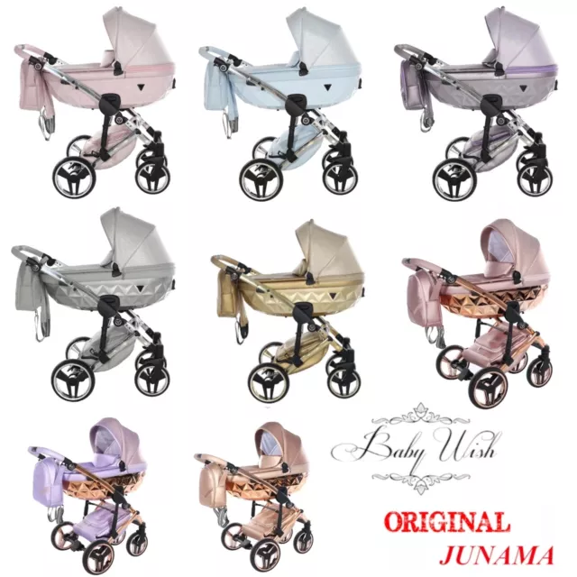 JUNAMA DOLCE V2 BABY PRAM 2in1 3in1 CARRYCOT + PUSHCHAIR + CAR SEAT + ISOFIX