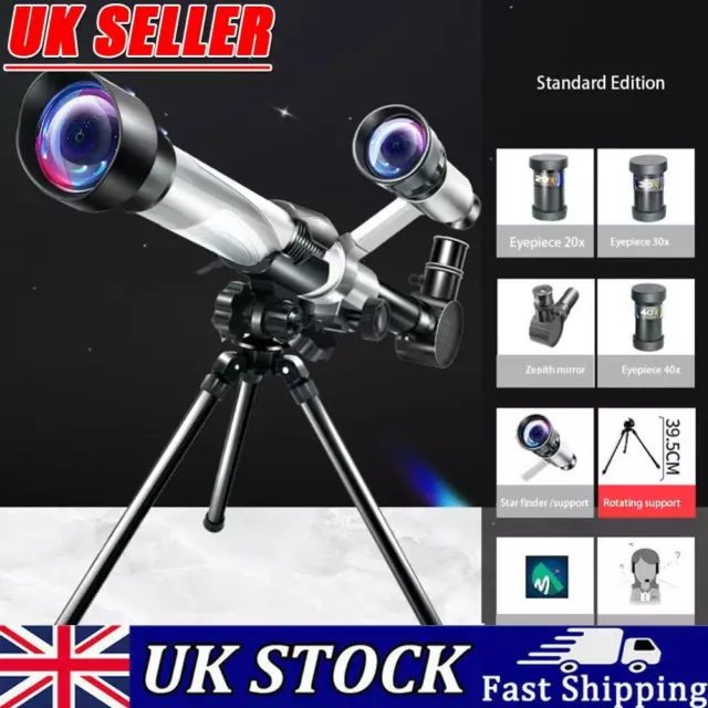 HD High Magnification Professional Astronomical Science Monocular (Silver)
