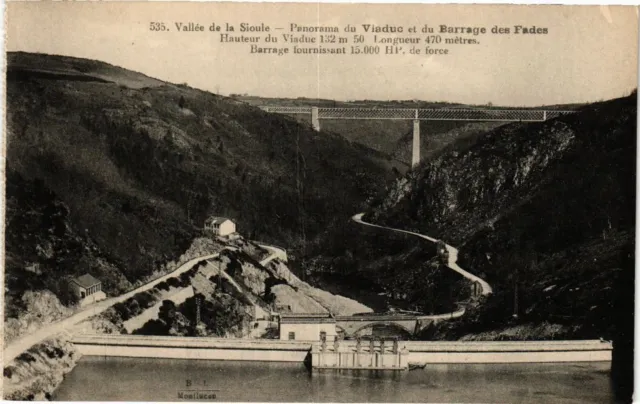 CPA Vallée de la SIOULE - Panorama du Viaduc et du Barrage des FADES (222104)