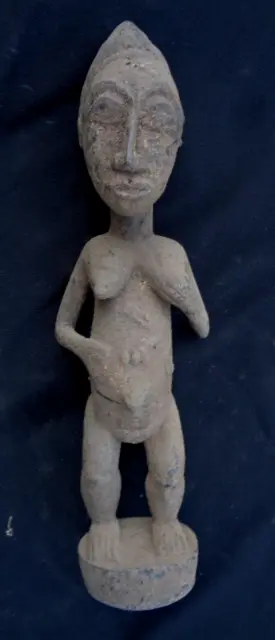 african tribal art a splendid  Standing figure Baule  34 cm vintage