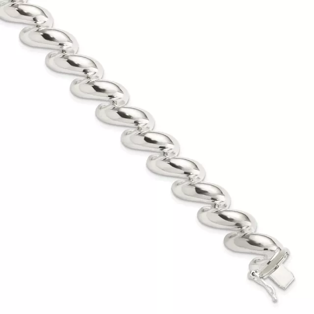 Sterling Silver 12mm San Marco 7" Bracelet Gift for Women 25.26g