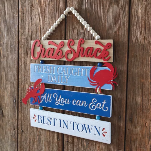 Crab Shack Plank Sign All You Can Eat Wood Look Seafood Beach River Life New