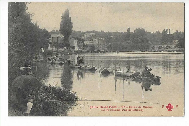 94 Joinville Le Pont Bords De Marne Les Pecheurs A La Line X 1 Small Tear