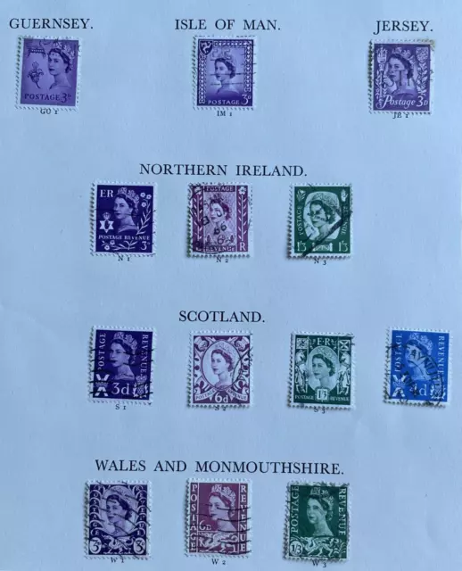 GB QE II, Regional Issues, Pre decimal Wildings, Fine Used