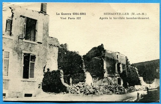 CPA: REFAINVILLER - After the Terrible Bombing / War 14-18 / 1915