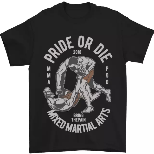 Pride Mma Muay Tailandese Misto Arti Marziali T-Shirt 100% di Cotone