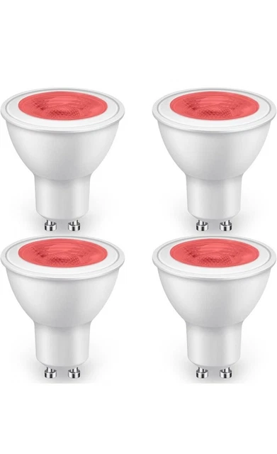 GlowsLand GU10 LED Bulbs Colour Red 5W [Equivalent to 50W Halogen X 5