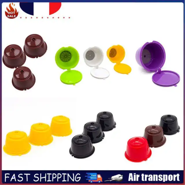 Coffee Capsule Filters Refillable Reusable Coffee Capsule Cups with Spoon Brush