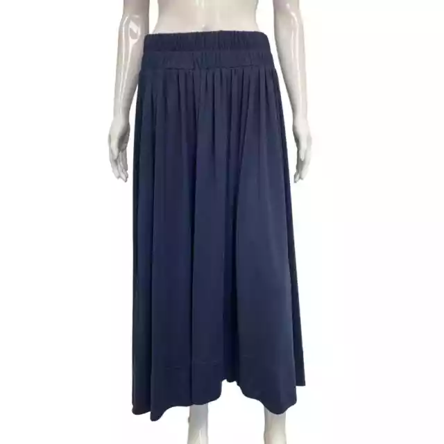 3.1 PHILLIP LIM Navy Blue Stretch Midi Asymmetrical Skirt Size Large