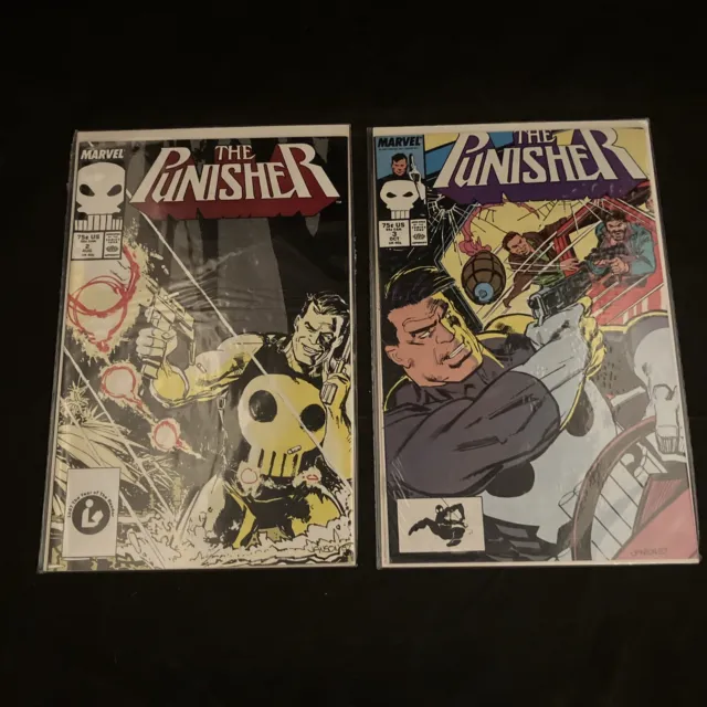 The Punisher #2 & #3 Marvel Comic Book 1987.
