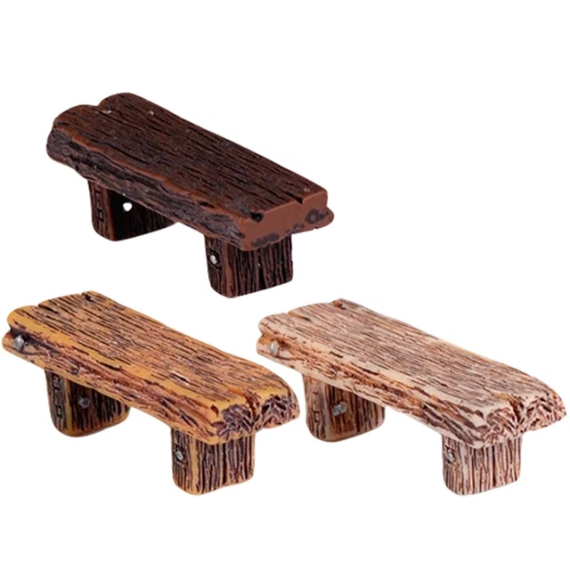 3Pcs Schöne Foto Prop Kleine Bank Decor Bench Modell Für Decor Garten Hause 11