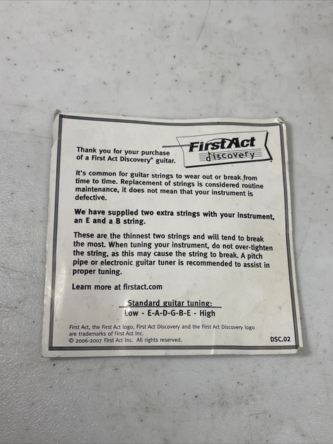 FirstAct Discovery Guitar Strings E & B DSC.02