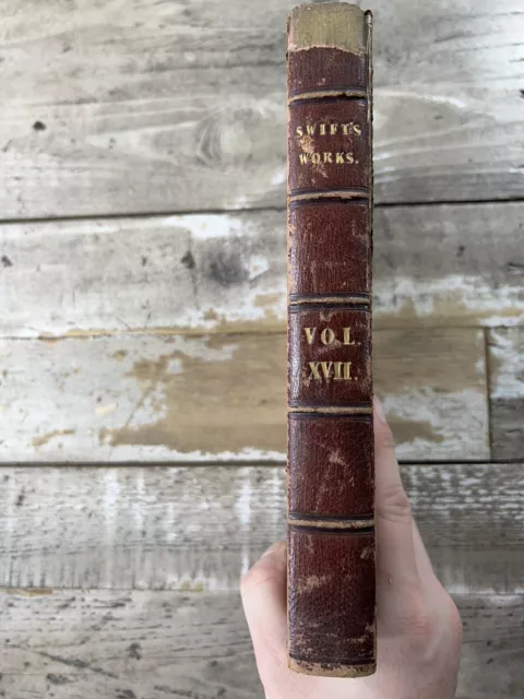 1824 Antique Literature Book "The Works of Jonathan Swift: Volume 17"