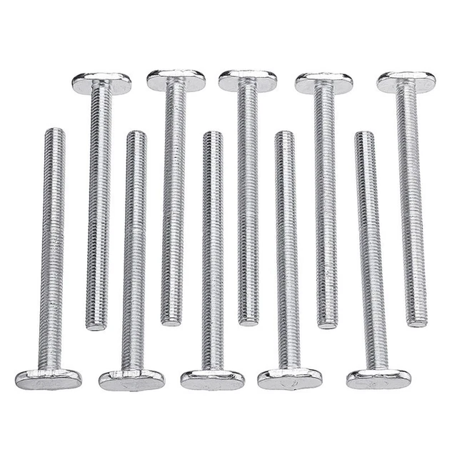 Zinc Plaqué Écrou Main Outil 10pcs M8 100mm for 30 Séries Miter Piste Fente