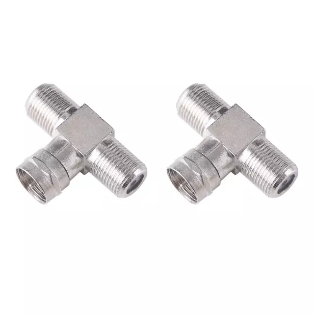 Conector de Cable Coaxial de 2 Paquetes Divisor de TV 2 en 1 Fut F Tipo RG6 Nueva