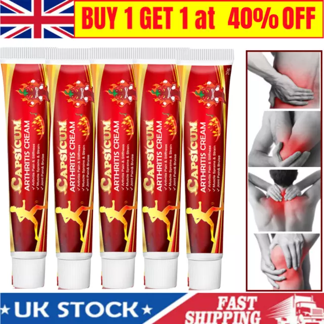1~5pcs Capsicum Arthritis Cream Hot Rheumatoid Arthritis Joint Knee Pain Relief
