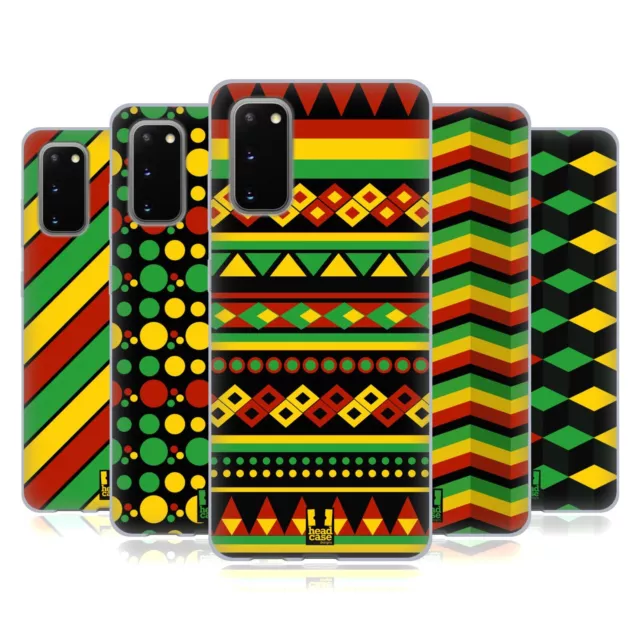 Head Case Designs Rasta Colour Patterns Soft Gel Case For Samsung Phones 1