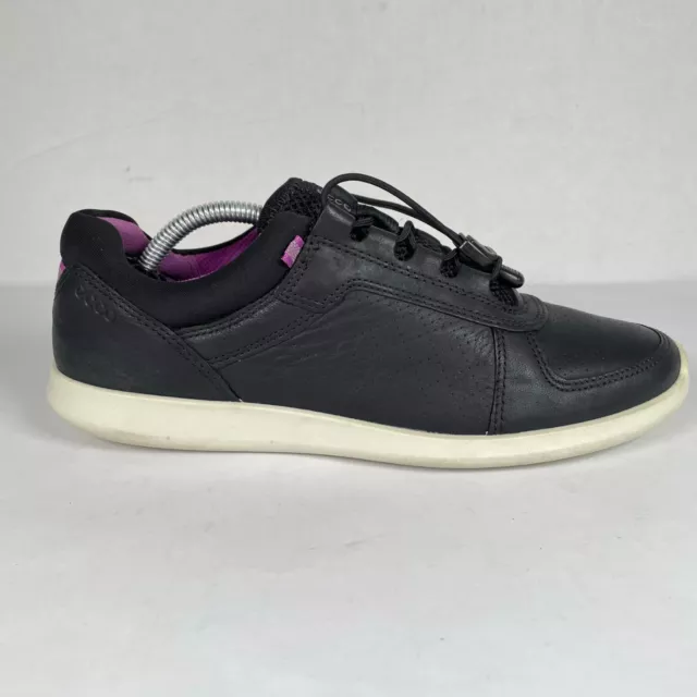 Ecco Sense Toggle Speed Womens Size EU 39 US 8 Black Purple Leather Shoes