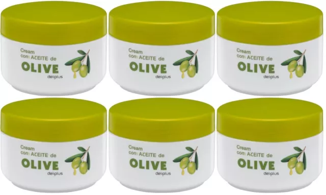 DELIPLUS CRÈME CORPORELLE  HUILE D' OLIVE 6 X 250 ml