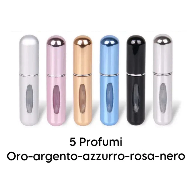PORTA PROFUMO DA VIAGGIO 5ml DISPENSER BORSA TASCABILE RICARICABILE