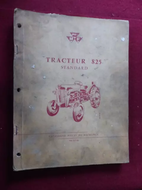 catalogue pièces de rechange : MASSEY FERGUSON tracteur 825 standard