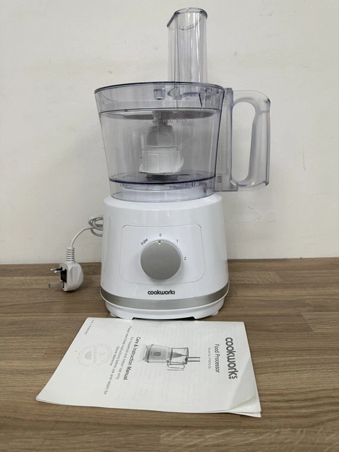 Cookworks Food Processor  1.4L Kitchen Electric Chopper Grater Slicer Shredder