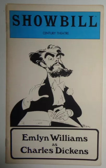 Emlyn Williams As Charles Dickens - Showbill - January 1981