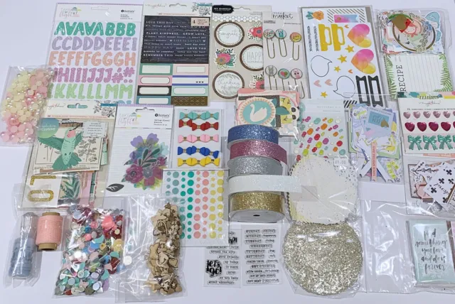 Cardmaking and Scrapbooking Embellishments and Stickers - Bundle E