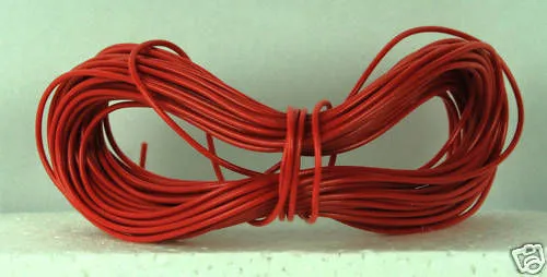 Flexible Cable de Silicona Rojo 1 X 1m Rollo 1.4mm Ext Diámetro 2A-23AWG