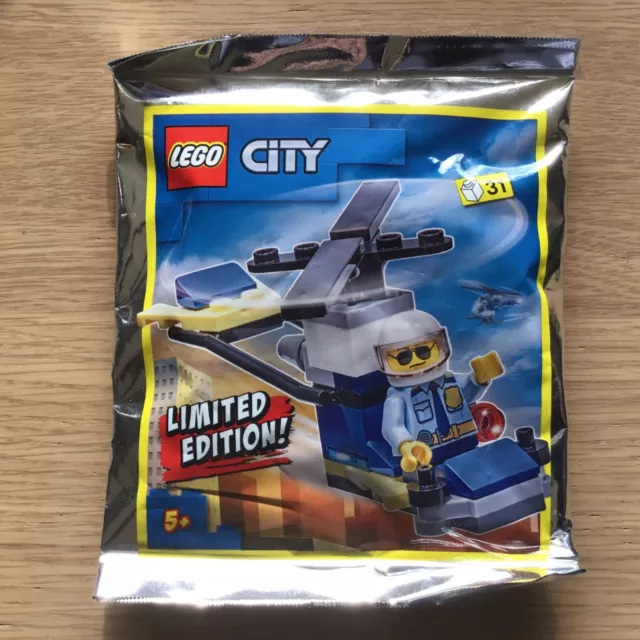 LEGO City Policeman and Helicopter Foil Pack Set 952101 Minifigure SEALED