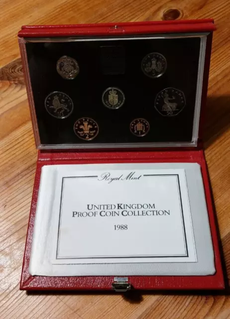 1988 - Proof Coin Collection - Red Leather Case