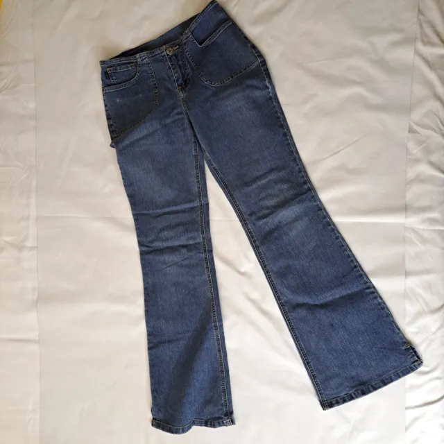 Vintage Lei Jeans Mid Rise Waist Y2K Flared Denim Women's Size 9 Blue - H6