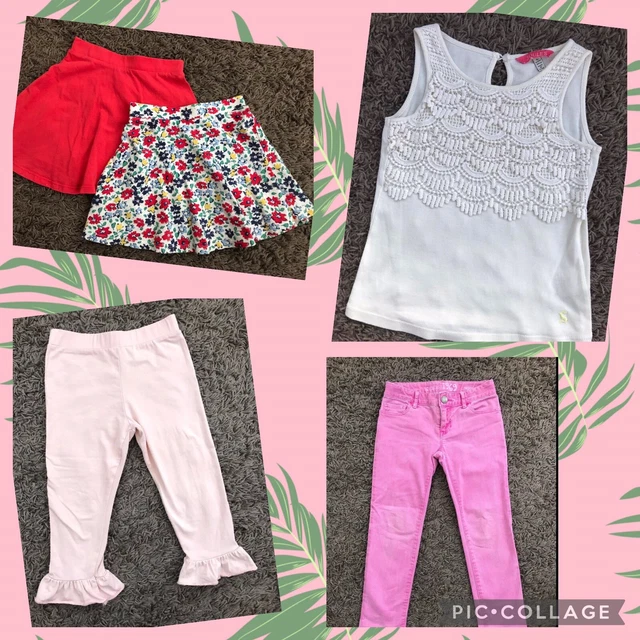 * Girls Summer Clothing Bundle Top Skirts Leggings Jeans Age 5 JOULES GAP RI *