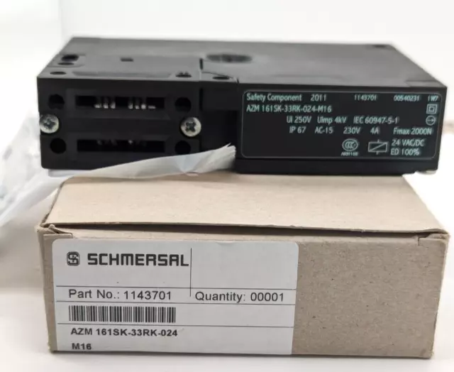 Schmersal Sicherheitsschalter,AZM 161SK-33RK-024 M16, Part No: 1143701