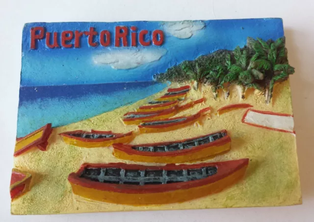 PUERTO RICO PR Beach Dimensional Rubber Vinyl Travel Souvenir Magnet