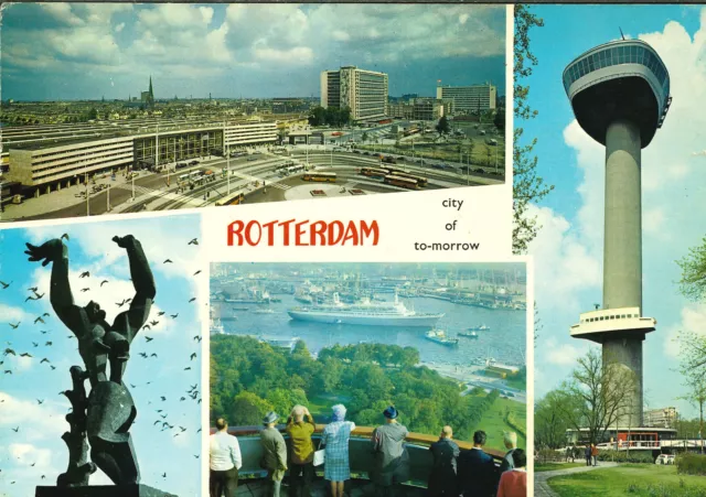 XXL Ansichtskarte Postkarte Netherlands - Niederlande - Rotterdam - Euromast