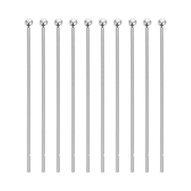 10 piezas Collar Hágalo usted mismo Pendiente Agujas Puey Dije Final Headpin Cabeza de Hierro Pin