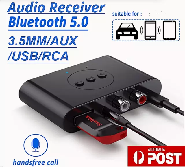 Wireless Bluetooth Audio Receiver Transmitter 3.5MM RCA Music Adapter Amplifier