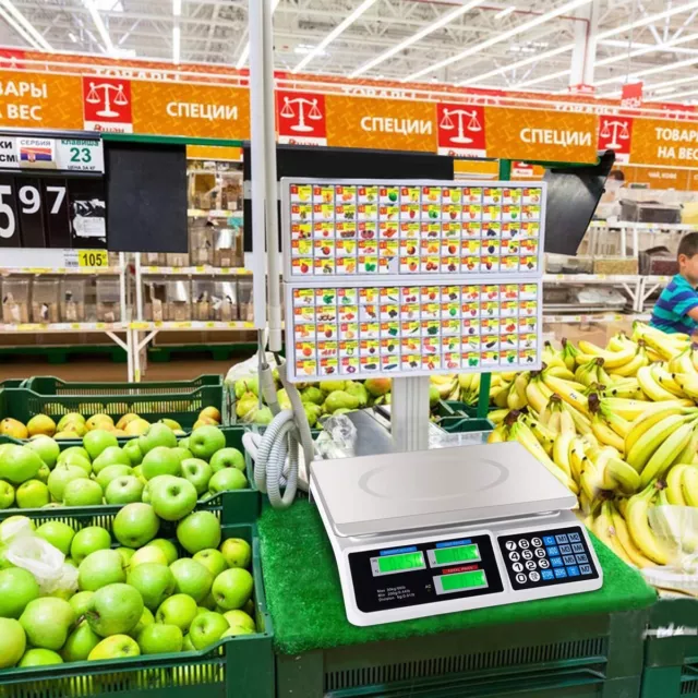 Pesador Bascula De Alimentos Comercial Para Negocios Carne Frutas Verduras Nuevo 2