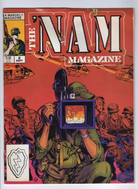 The Nam Magazine #2 (1988)-Oversize Comic Book- Michael Golden Red Cover