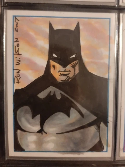 Batman Sketch Card By Marvel Comic Artist Ron Wilson