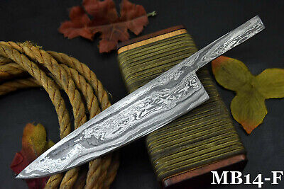 Custom 10.7"OAL Hand Forged Damascus Steel Blank Blade Chef Knife Handmade (F)