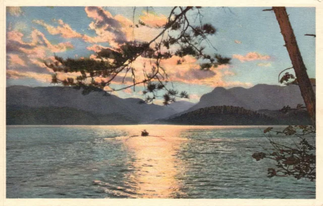 Postcard NC Sunset on Lake Lure North Carolina Unused Unposted Vintage PC H931