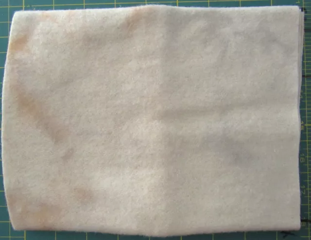 Crema primitiva teñida a mano de 9"" x 27""/naranja/gris 70% lana, alfombra enganche, apliques
