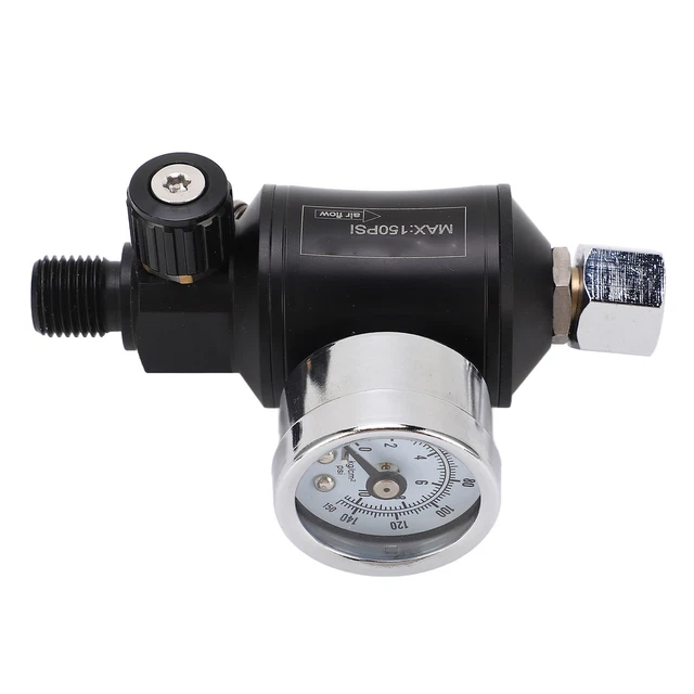 Air Pressure Regulator 0150 PSI Air Control Valve Long Life Rust Resistant 1/4