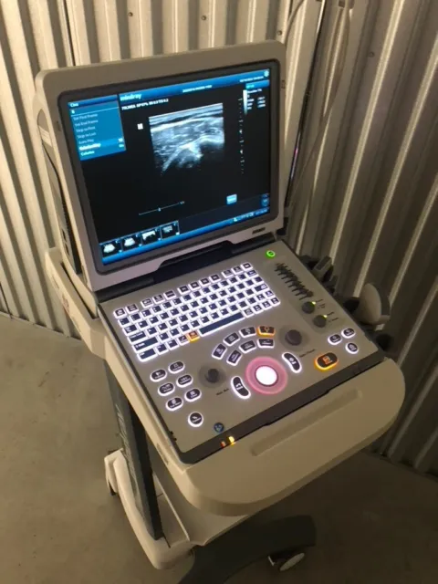 Mindray DP50 Ultrasound w/ Linear 75L38EA & Convex Probe 35C50EA UMT-150 Cart