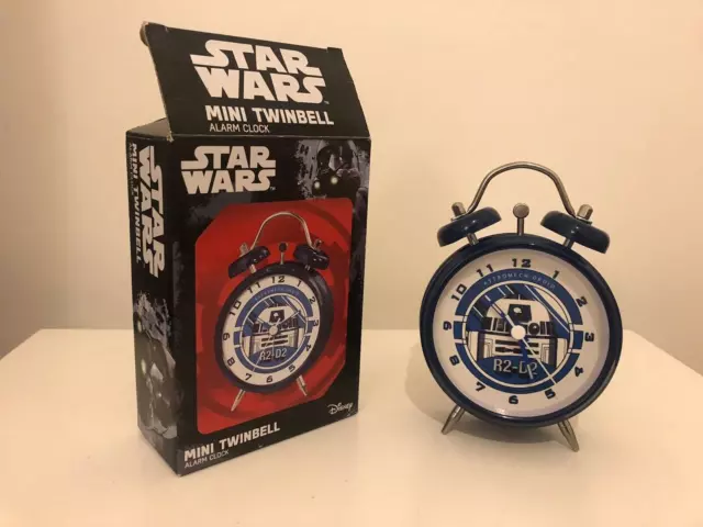 STAR WARS Disney Mini Twin Bell Alarm Clock R2-D2