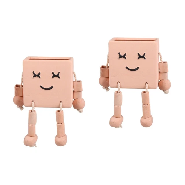 2 pcs Becken Terrakotta Töpfe Keramik Desktop Pflanzer Tiny Porzellan Pflanzer 10