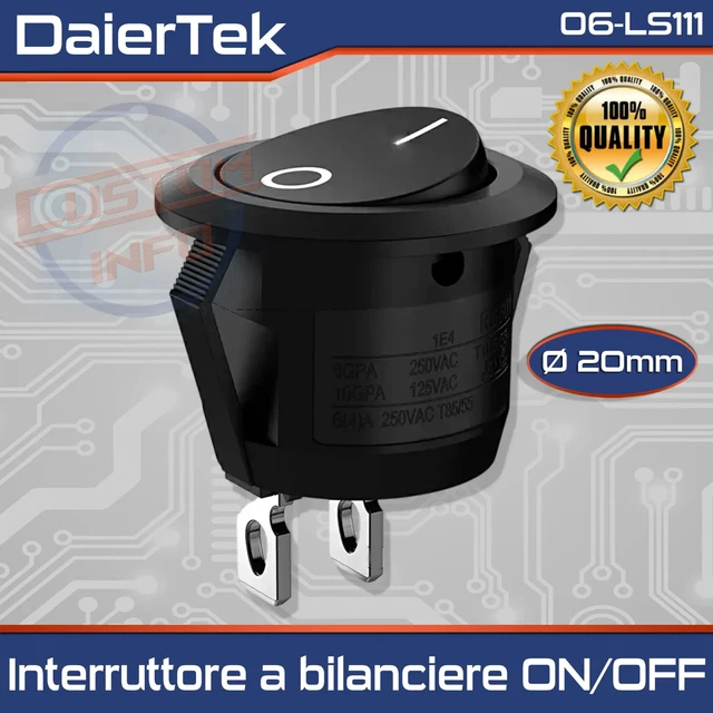 Leviton Interruttore silenzioso AC a bilanciere 20 A, 120 V bianco